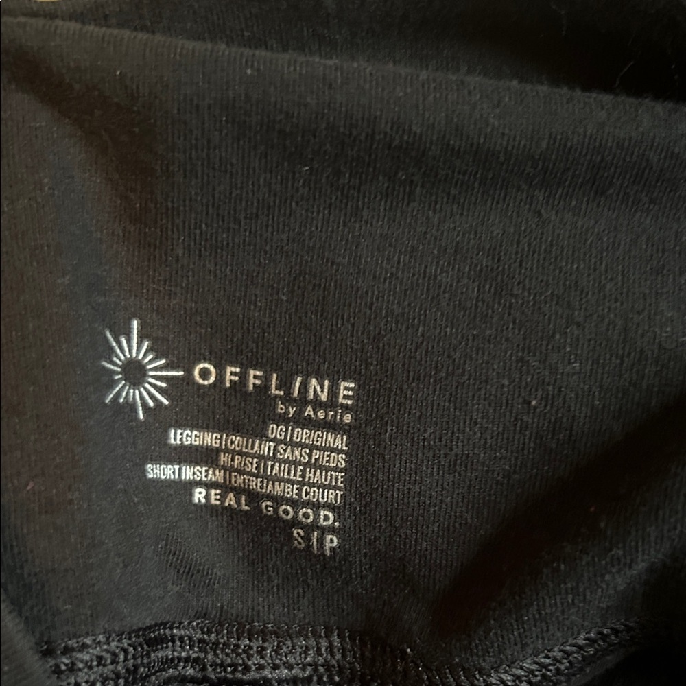 Aerie OFFLINE Black Leggings Size S – Soft Workout Yoga Pants - Picture 2 of 5